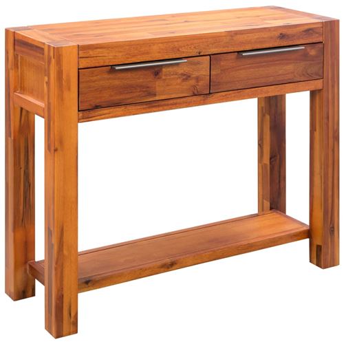 vidaXL Table console Bois d'acacia massif 86 x 30 x 75 cm