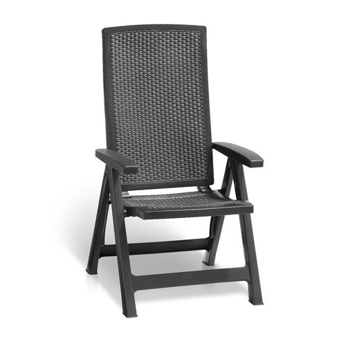 Allibert Chaise de jardin inclinable Montreal Graphite 222971