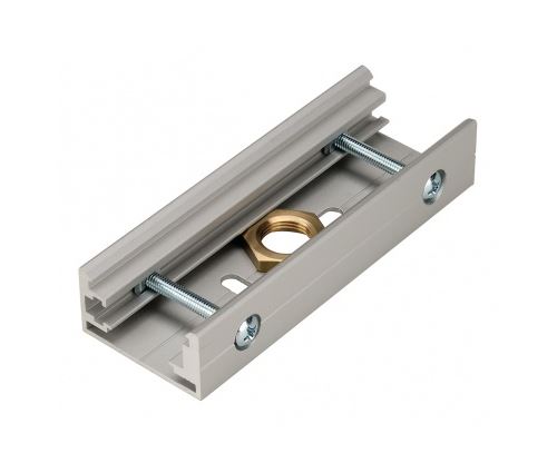 Eutrac connecteur mécanique pour rail 3 allumages, gris argent
