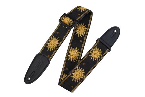 Levy's 5 Cm Polypropylene & Cuir Motifs Soleil Black Sangles Et Courroies