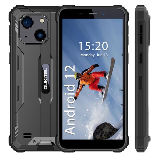 OUKITEL WP12 Pro Smartphone 64Go IP68 Etanche 5.5 Android 11 Batterie 4000mAh GPS Double SIM - Noir