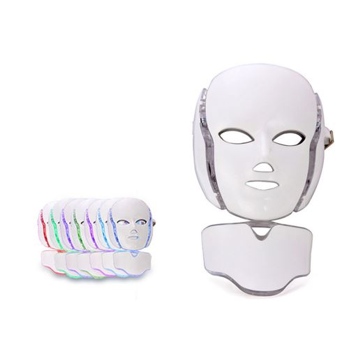 Konmi Led Photon Visage Du Cou Masque Rajeunissement Skin Therapy 7 Rides Bt048