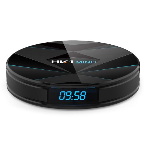 TV Box HK1 Mini+ 2Go/16Go Android 9.0 Double Wifi BT4.0 100Mbps 4K VP9, avec Télécommande, Noir
