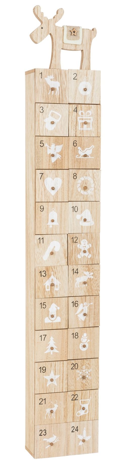 Small Foot calendrier de Noël moderne en bois 12 cm