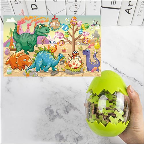 6€32 sur Puzzle en Bois Dinosaure de Pâques pour enfants _