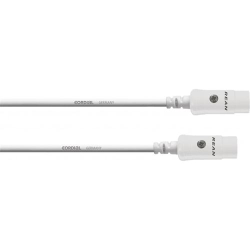 Cordial CFD3AA-SNOW - Câble MIDI 2x DIN 5 points 3 m blanc
