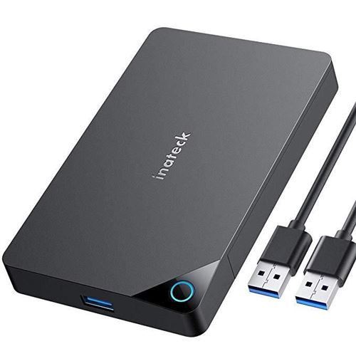 Inateck FE2013 Boîtier de Disque Dur Externe USB 3.0 pour Disque Dur Externe 2,5 SATA HDD et SSD, Prise en Charge UASP, sans Out