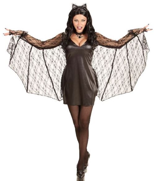 Déguisement Femme Chauve-souris avec Ailes - Taille L