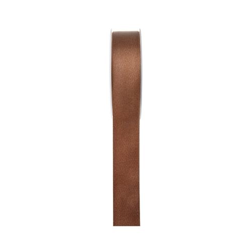 ruban satin double face - chocolat