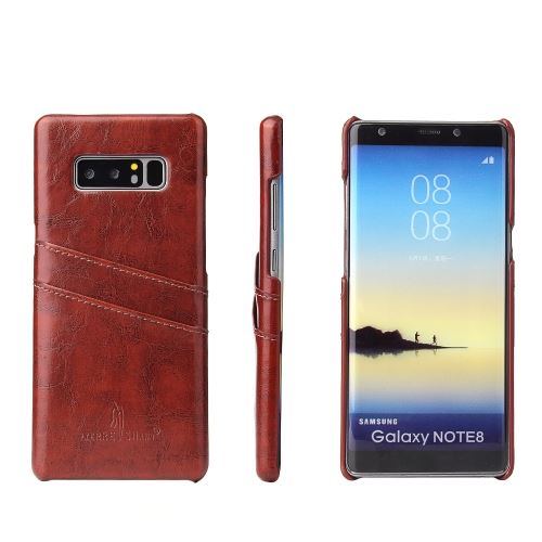 Galaxy Note 8 Housse Etui Cuir Pu Texture Huilé Marron Als90675