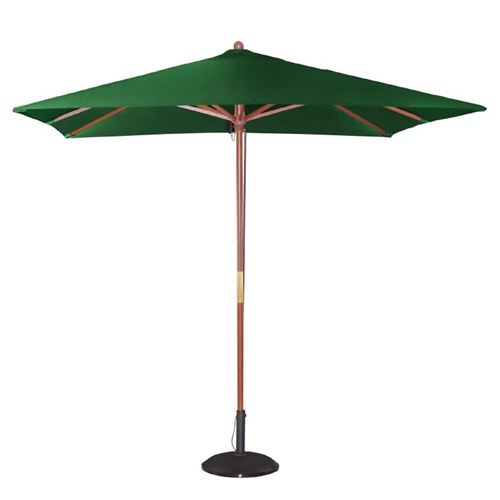 Parasol de terrasse carré professionnel à poulie de 2,5 m vert Bolero