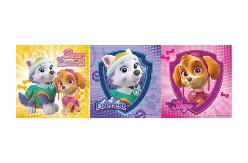 Set avec 3 Puzzles De 49 Pieces Pat Patrouille Stella et Everest - Puzzle Paw Patrol Ravensburger