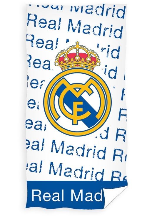 Real Madrid serviette de bain 75 x 150 cm bleu/blanc
