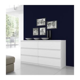 Finlandek Commode De Chambre Natti Style Contemporain Blanc Mat