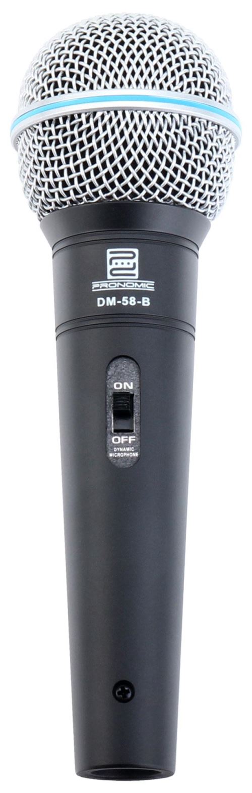 Pronomic Vocal Microphone DM-58 -B avec Interrupteur set avec sac