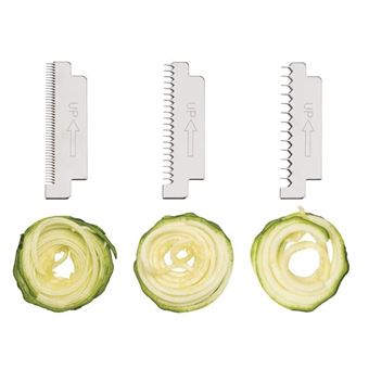 Spiralizer inox de légumes avec 3 lames interchangeables