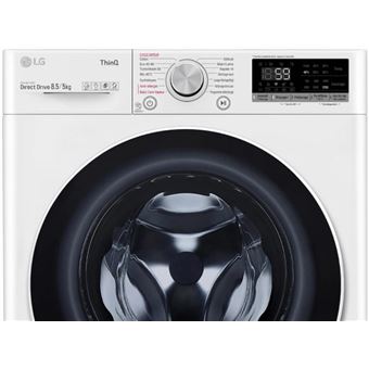LG F852SV50WRS - Machine à laver séchante - WiFi - largeur : 60 cm - profondeur : 53 cm - hauteur : 85 cm - chargement frontal - 58 litres - 8.5 kg - 1200 tours/min - blanc