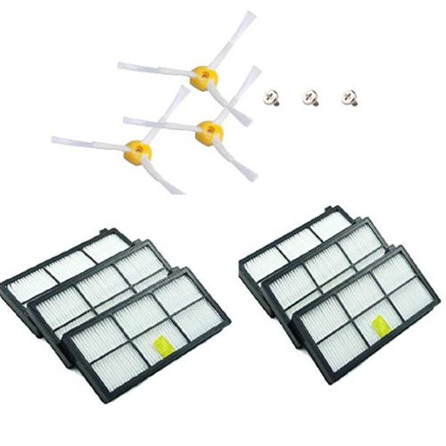 Pièces de Rechange pour 6 Filtres Et 3 Brosses pour La Série 800 Et 900 Roomba. Wenaxibe462