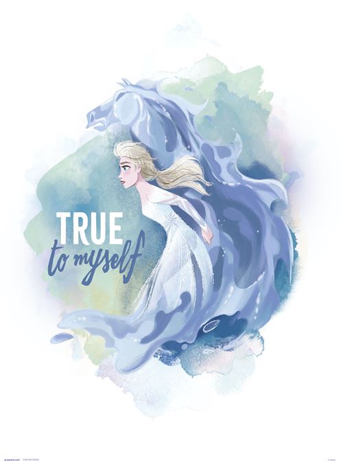Art Print 30X40 Cm Disney Frozen II Elsa & Horse True To Myself