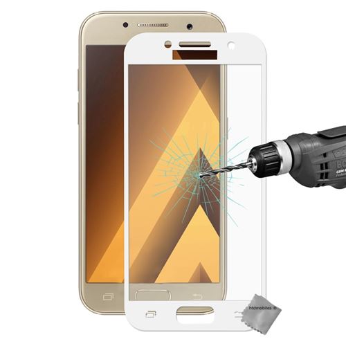 Film de protection verre trempe incurve integral Samsung Galaxy A3 (2017) -BLANC
