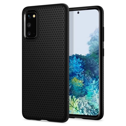Spigen Liquid Air - Coque de protection pour téléphone portable - polyuréthanne thermoplastique (TPU) - noir mat - pour Samsung Galaxy S20, S20 5G