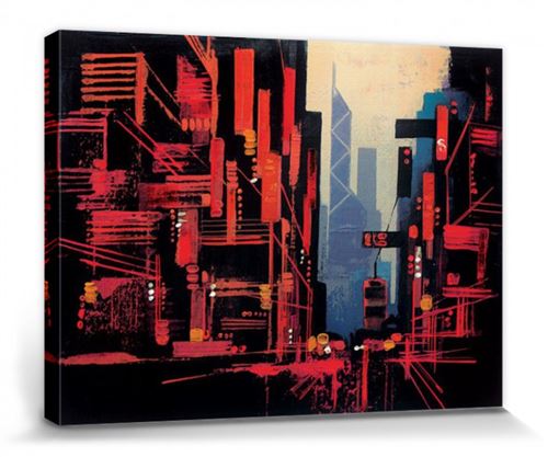 Hong Kong Poster Reproduction Sur Toile, Tendue Sur Châssis - Hong Kong, Colin Ruffell (60x80 cm)