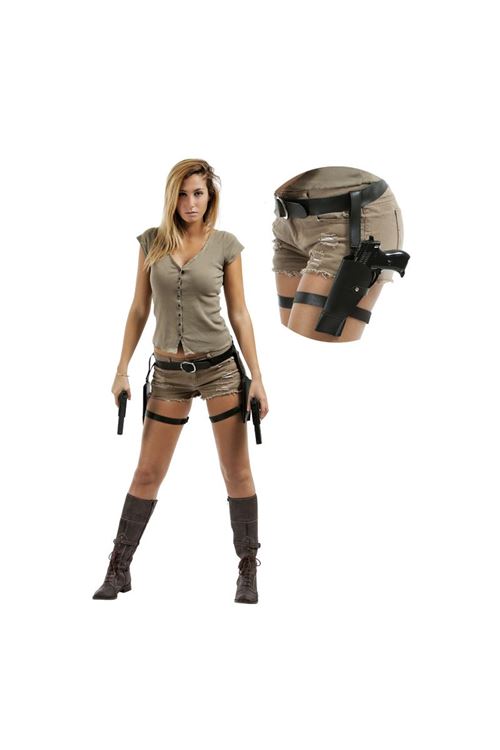 Holster Double De Cuisses Lara Croft - Multicolores