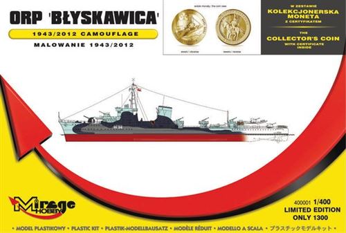 Orp 'blyskawica' 1943/2012 Camouflage - 1:400e - Mirage Hobby