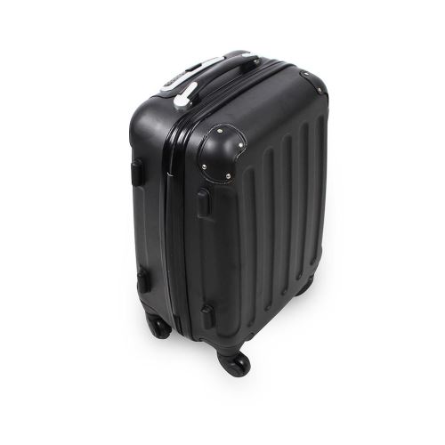 Todeco - Draagbare koffer, Handbagage, Beschermde hoeken, Handbagage 20 inch (51 cm), Zwart, buikspieren, Grootte (inclusief wielen): 56 x 38 x 22 cm (22 x 15 x 8,6 inch)