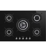 Smeg Classica PV375CN - Table de cuisson au gaz - 5 plaques de cuisson - Niche - largeur : 56 cm - profondeur : 48.2 cm - noir - avec bord droit - noir