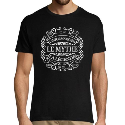 Informaticien Le Mythe La Legende T Shirt Noir Homme Metier Humour Fun Et Drole Tshirt Ideal Pour Idee Cadeau Anniversaire Collegue Travail Fete Des Peres Noel Xl Autres Vetements Achat Prix Fnac