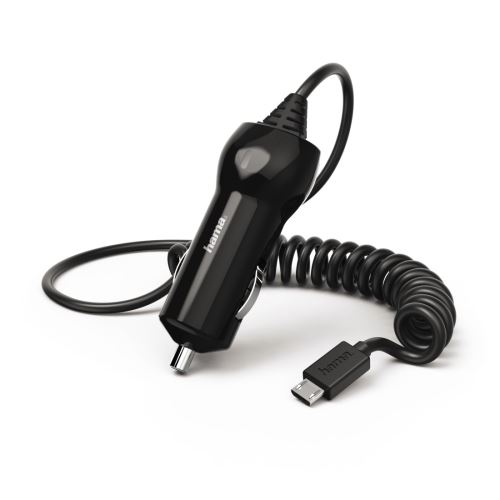 Chargeur pour voiture, micro-USB, 1,2 A, noir