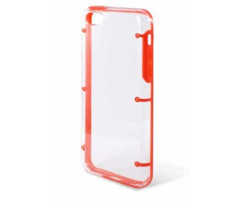 Ksix bord Coque rigide pour iPhone 5 C – Rouge Transparent
