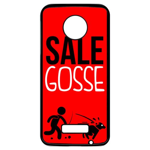 Coque My-Kase pour Moto Z - sale gosse 6 - Plastique Noir
