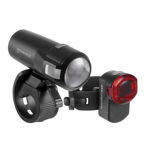 AXA set d'éclairage Compactline 20 Lux noir