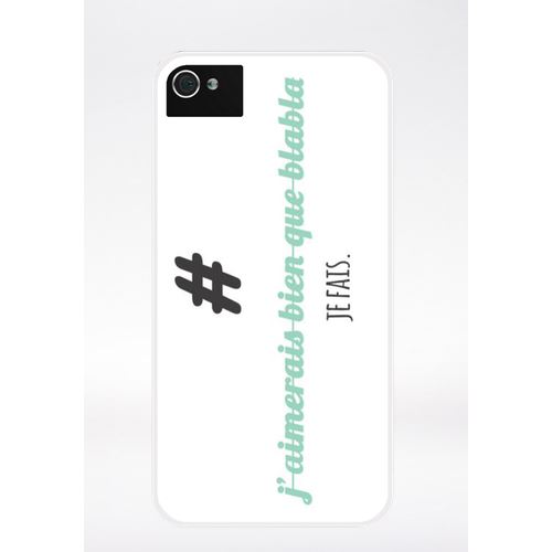 Coque Bla Bla Je Fais Compatible Iphone 4 Transparent