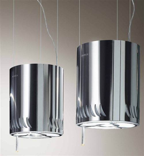 Elica Naked Ix/f/25 - Hotte Decorative Ilot - Recyclage - 480m3-h - 63db Max - 3 Vitesses - L24,8cm - Inox