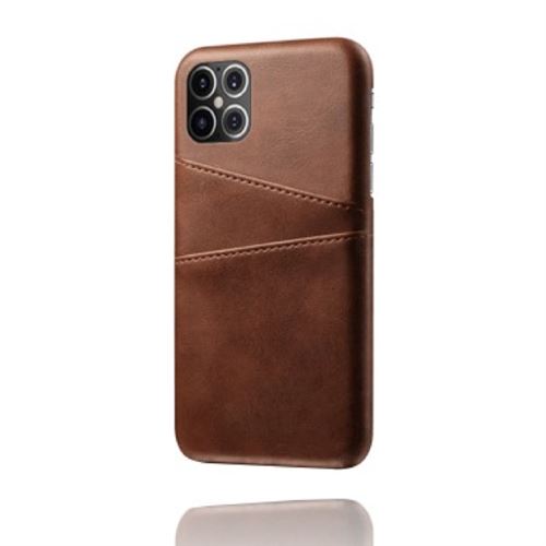 Casecentive - Coque cuir iPhone 12 Pro Max - Porte carte - Marron - 8720153792257