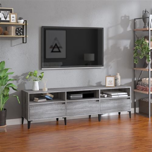 VIDAXL - Meuble TV - Gris - 150x30x44,5 cm - Image 3