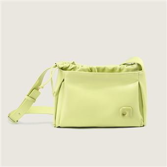 Petit sac à bandoulière élégant et plissé pour femme jaune - 1