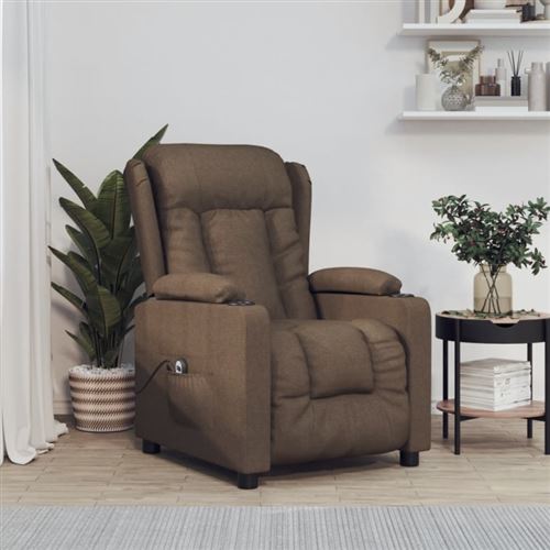Non Communiqué Marron Fauteuil Inclinable Électrique Tissu
