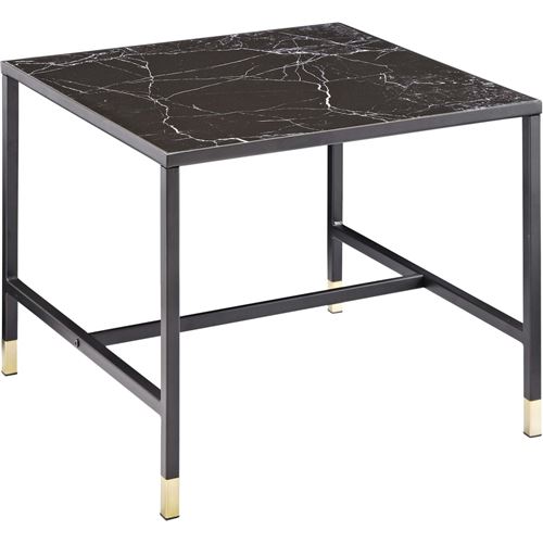 Venture Home - Table d'appoint acier et verre Dipp