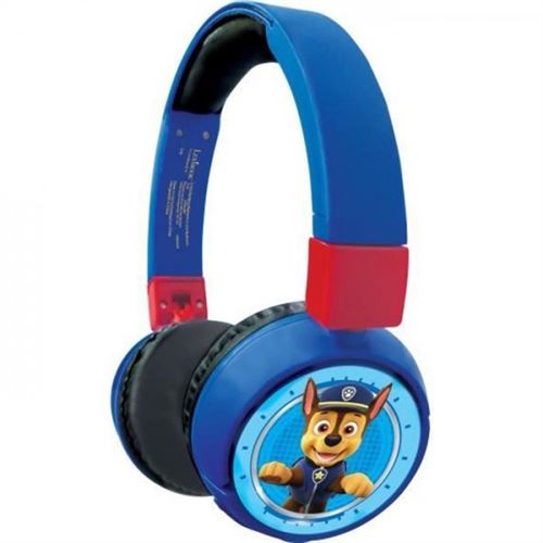 PAT PATROUILLE Casque 2 en 1 Bluetooth Filaire confortable et pliable pour enfants avec