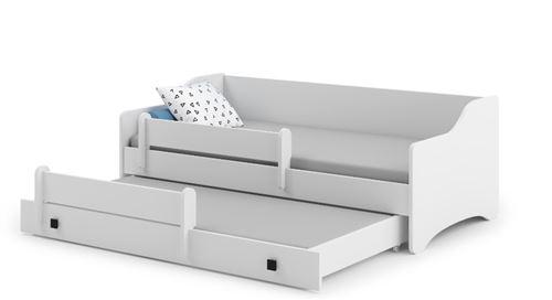 Non Communiqué Gris Lit Enfant Eryk + Gigogne160 B Avec Matelas