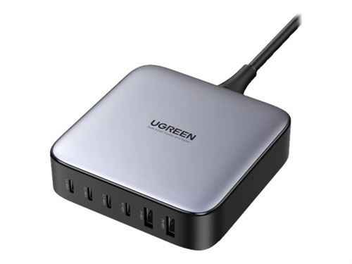 Ugreen Nexode - Adaptateur secteur - 200 Watt - 6 connecteurs de sortie (4 x USB-C, 2 x USB)