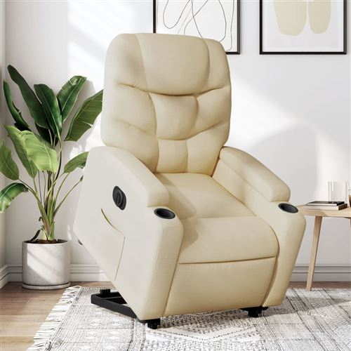 Vidaxl Fauteuil Inclinable Électrique - Crème - Image 2