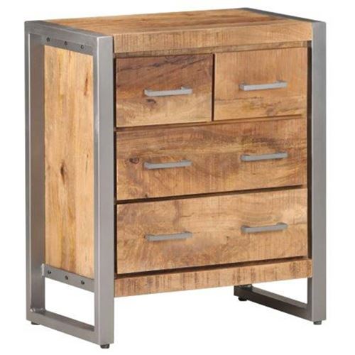 vidaXL Buffet 60x35x70 cm Bois de manguier brut