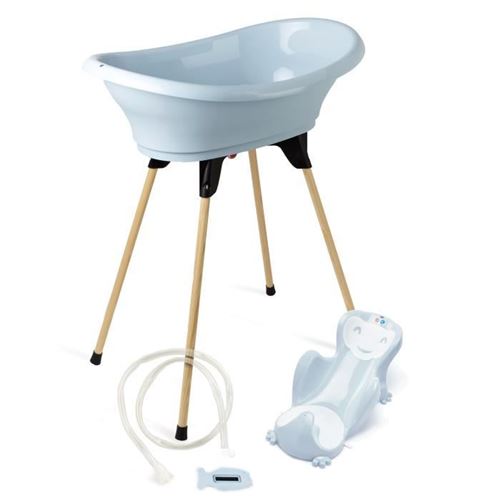 Pack baignoire THERMOBABY VASCO 5 en 1 Fleur bleue - Fabriqu&eacute; en France