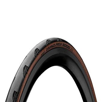 Pneu route 700x25 ts continental gp 5000 tt noir/marron vectran breaker (25-622) - 1