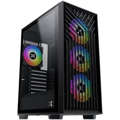 Non Communiqué Noir Boitier Pc Sans Alimentation - Xigmatek Lux G (Noir) - Moyen Tour - Format Atx
